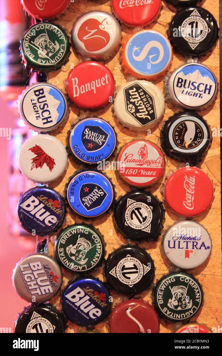 Bouchons pour bouteilles de bière Banque D'Images