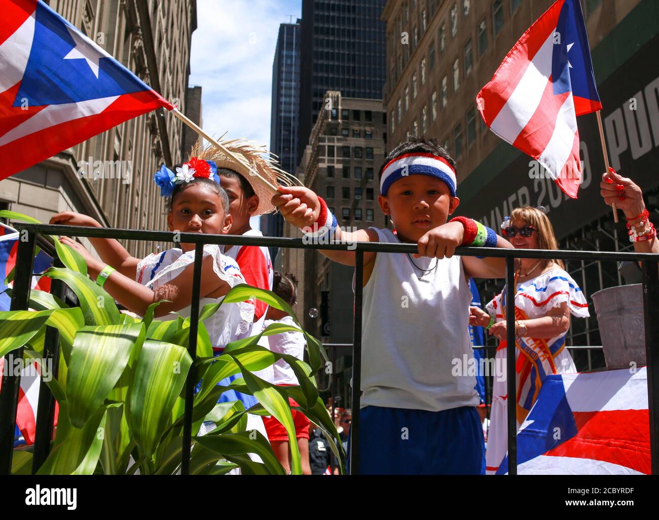 New York villes défilé annuel de la fête portoricaine sur 5th ave Manhattan. Banque D'Images