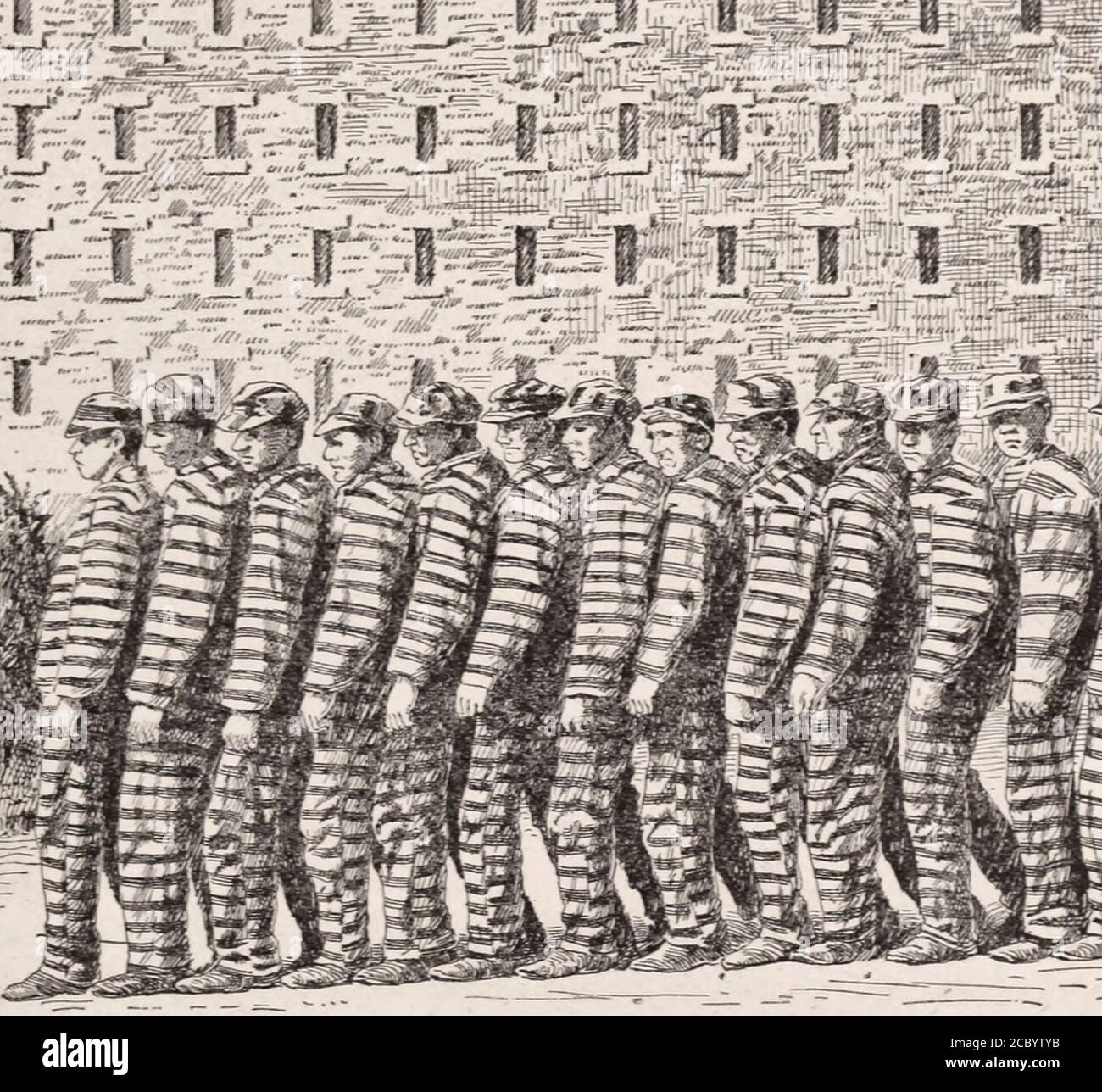 Les détenus écluse étape - scène dans la prison de New York, vers 1892 Banque D'Images