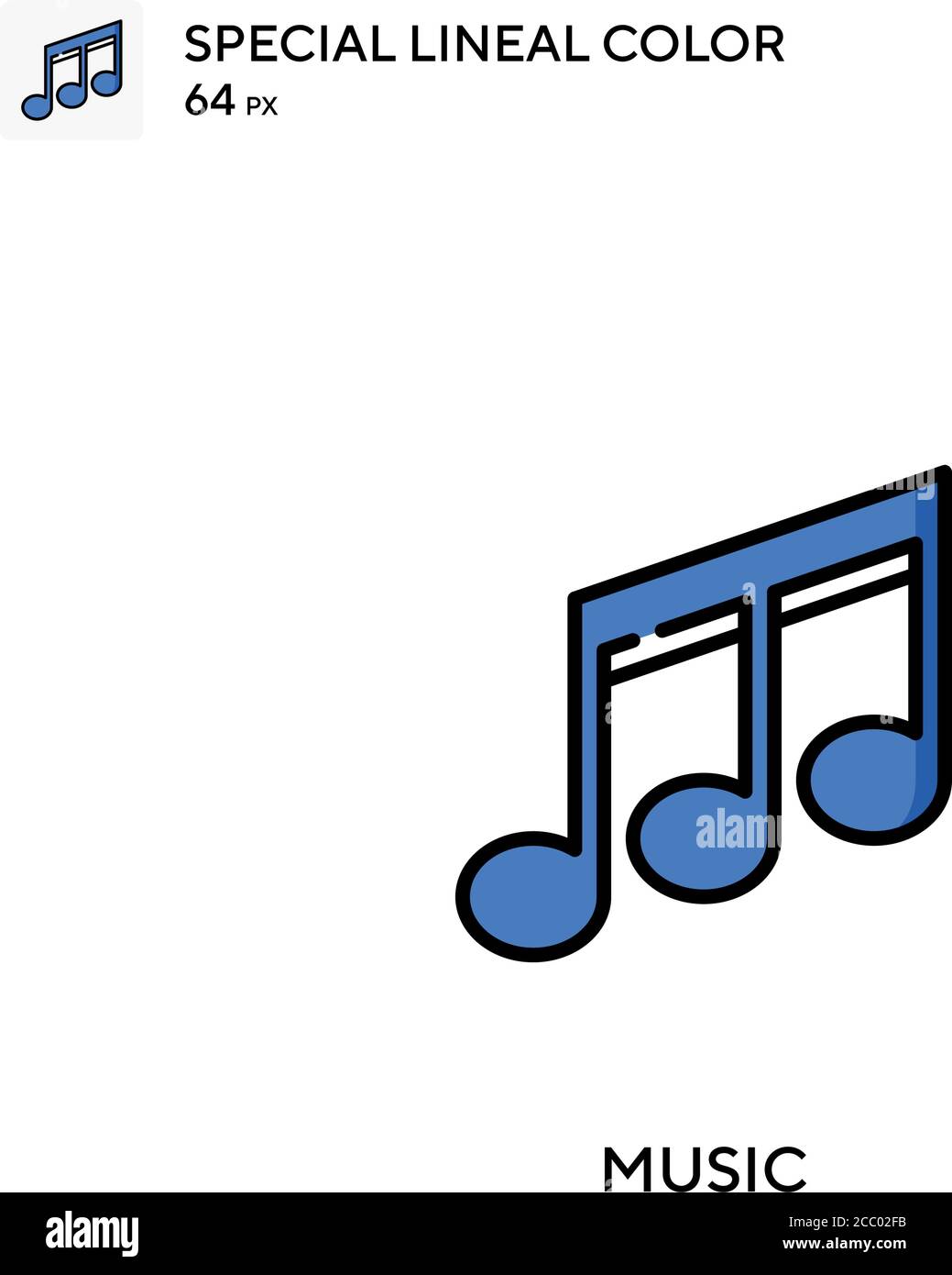 Musique icône spéciale de vecteur de couleur de ligne. Icônes de musique pour votre projet d'entreprise Illustration de Vecteur