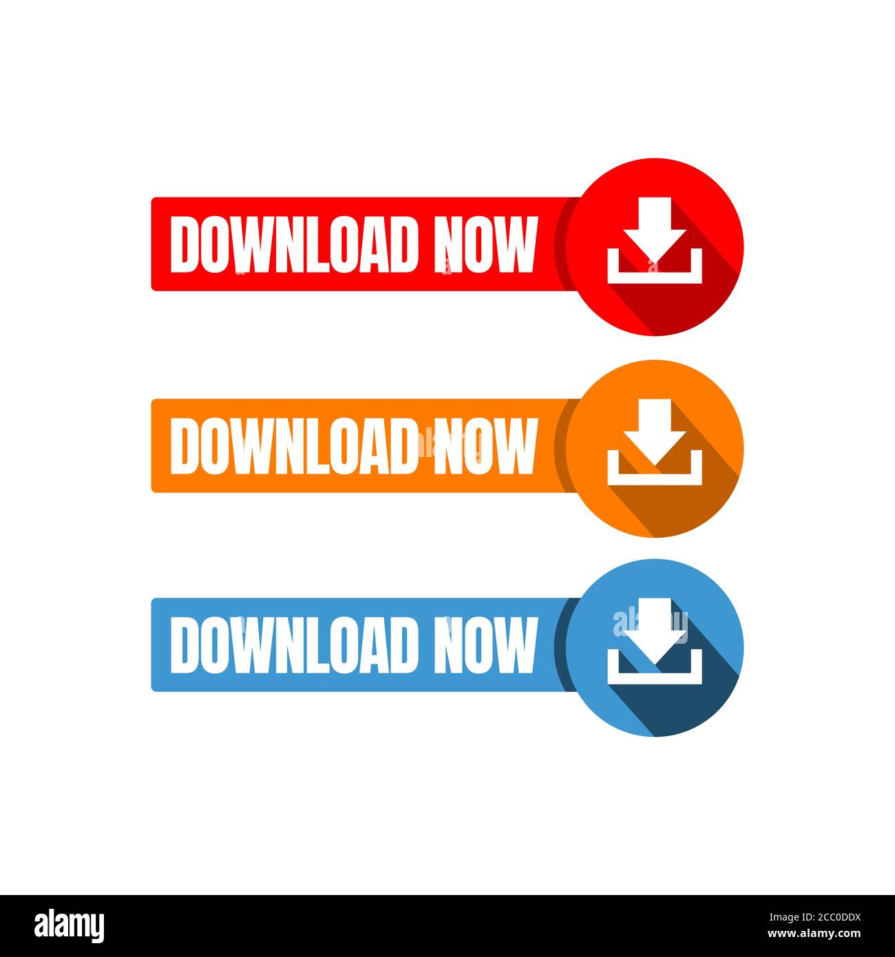 Télécharger maintenant icône de bouton texte styliste forme rectangulaire arrondie avec Télécharger le symbole du vecteur de signe Illustration de Vecteur