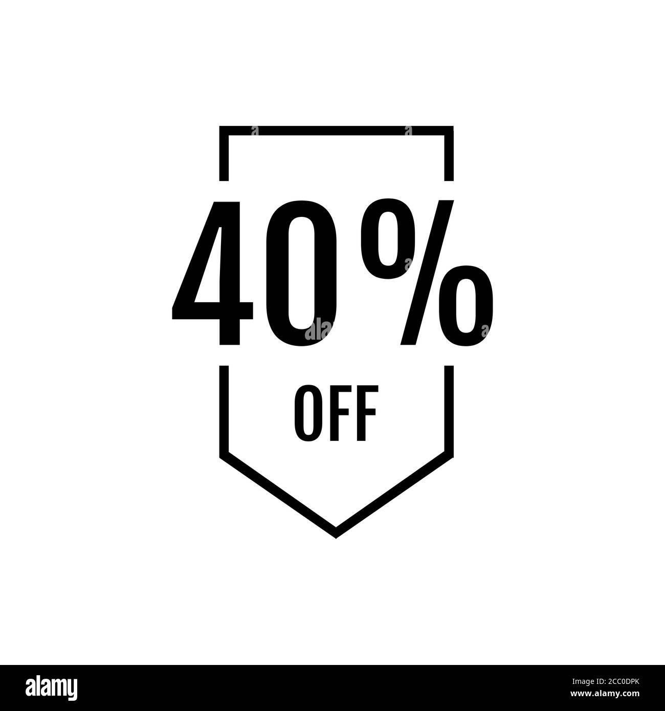40 % de réduction solde Design créatif 40 % de réduction sur le marketing promotionnel Modèle vectoriel de bannière d'affiche Illustration de Vecteur