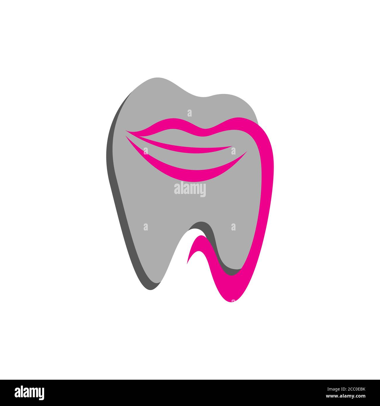 orthodontie smile logo design vecteur créatif bouche et dent modèle Illustration de Vecteur