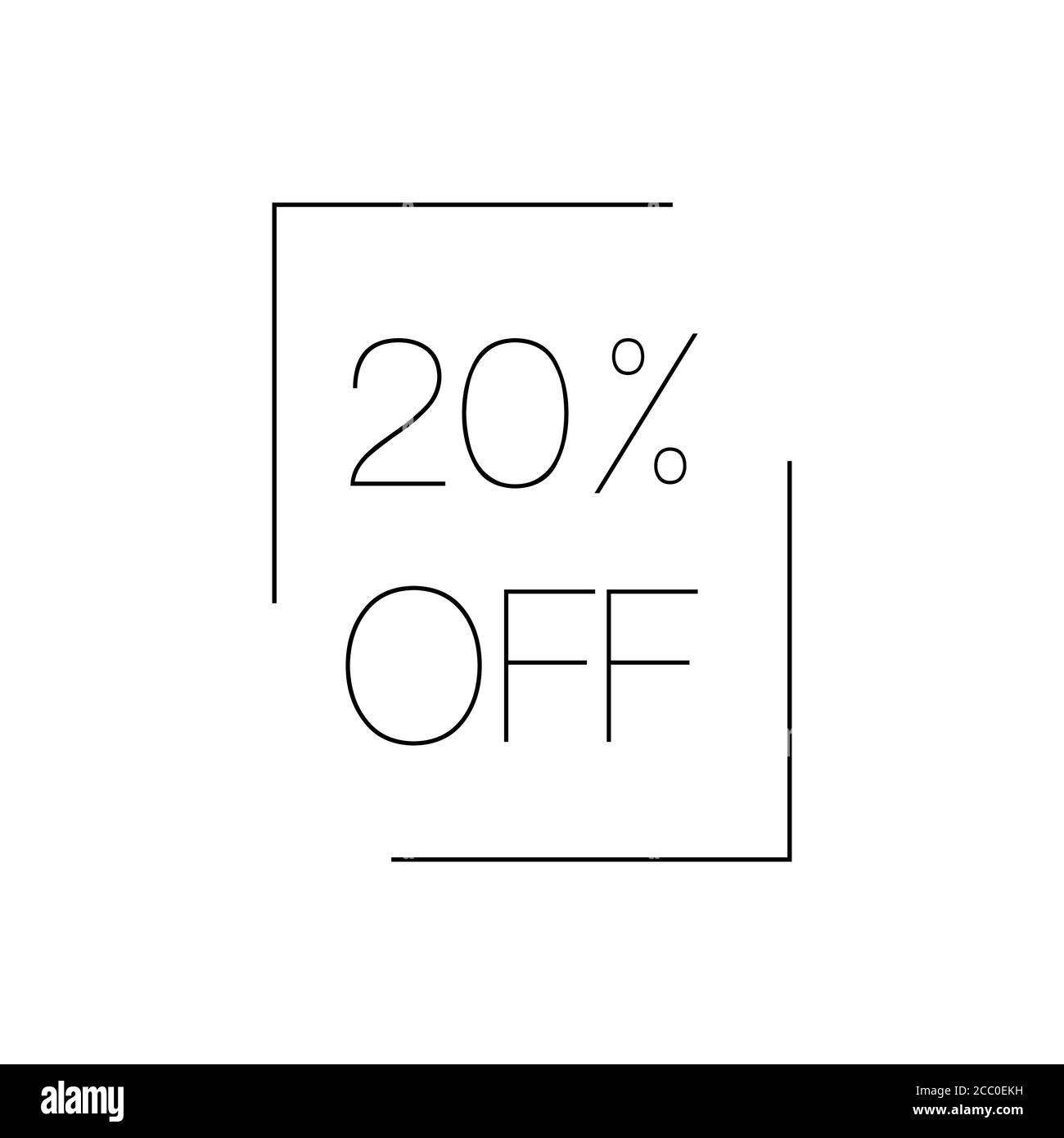 20 % de rabais solde rabais de 20 % de rabais offre spéciale de prix Marketing Illustration du vecteur de conception de l'affiche promotionnelle Illustration de Vecteur