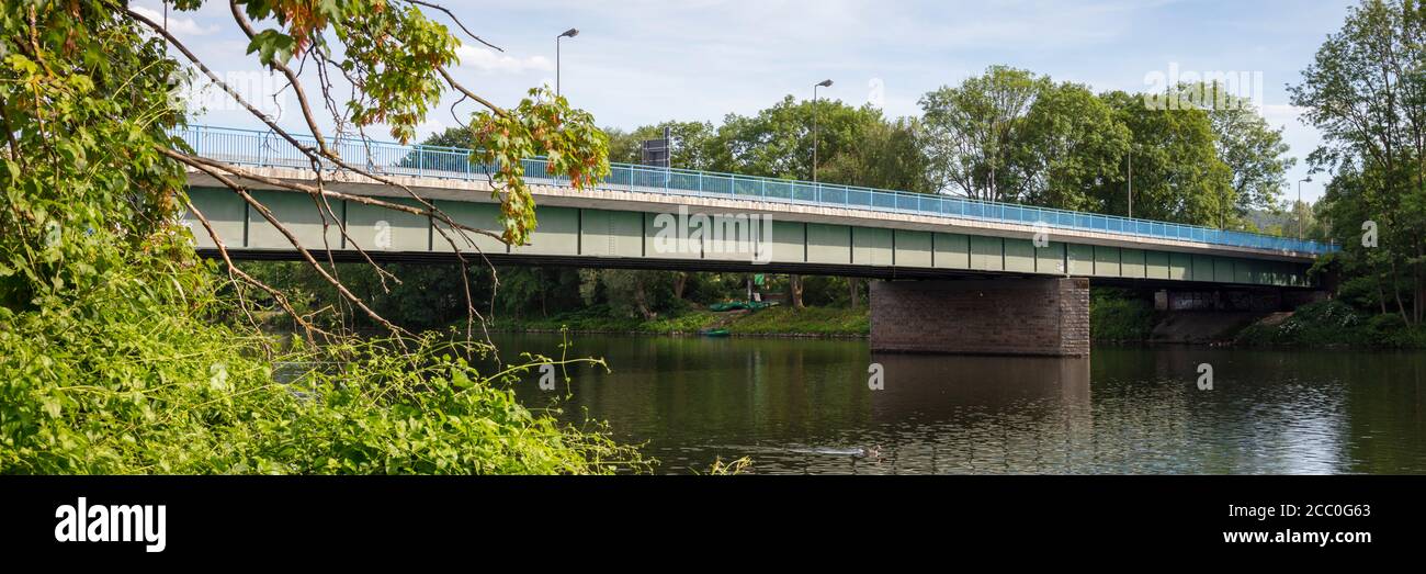 Pont traversant la Ruhr, autoroute nationale B 54, Herdecke, région de la Ruhr, Rhénanie-du-Nord-Westphalie, Allemagne, Europe Banque D'Images