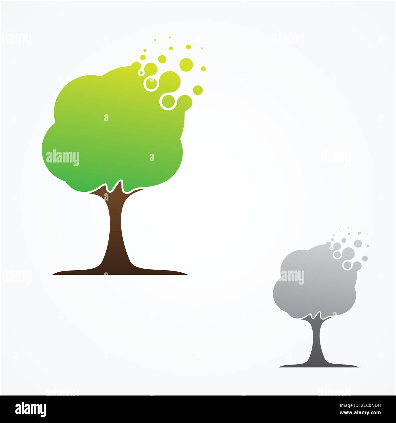 Motif de pixels d'arbre de nature vectoriel simple de style plat. Symbole de technologie de pixels. Illustration vectorielle EPS.8 EPS.10 Illustration de Vecteur