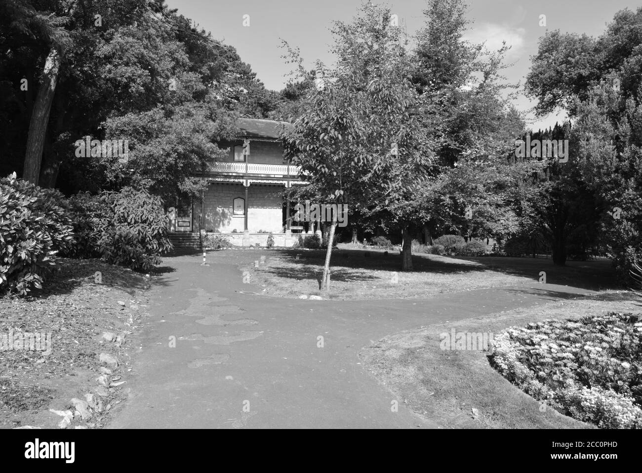 Un ancien kiosque à bande à Shanklin sur l'île de Wight Banque D'Images