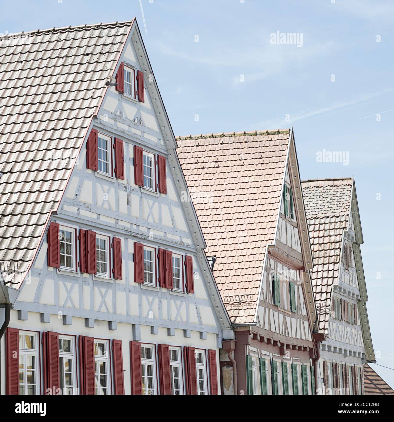 Maisons traditionnelles à colombages situées à Herrenberg, Forêt-Noire, Bade-Wurtemberg, Allemagne Banque D'Images