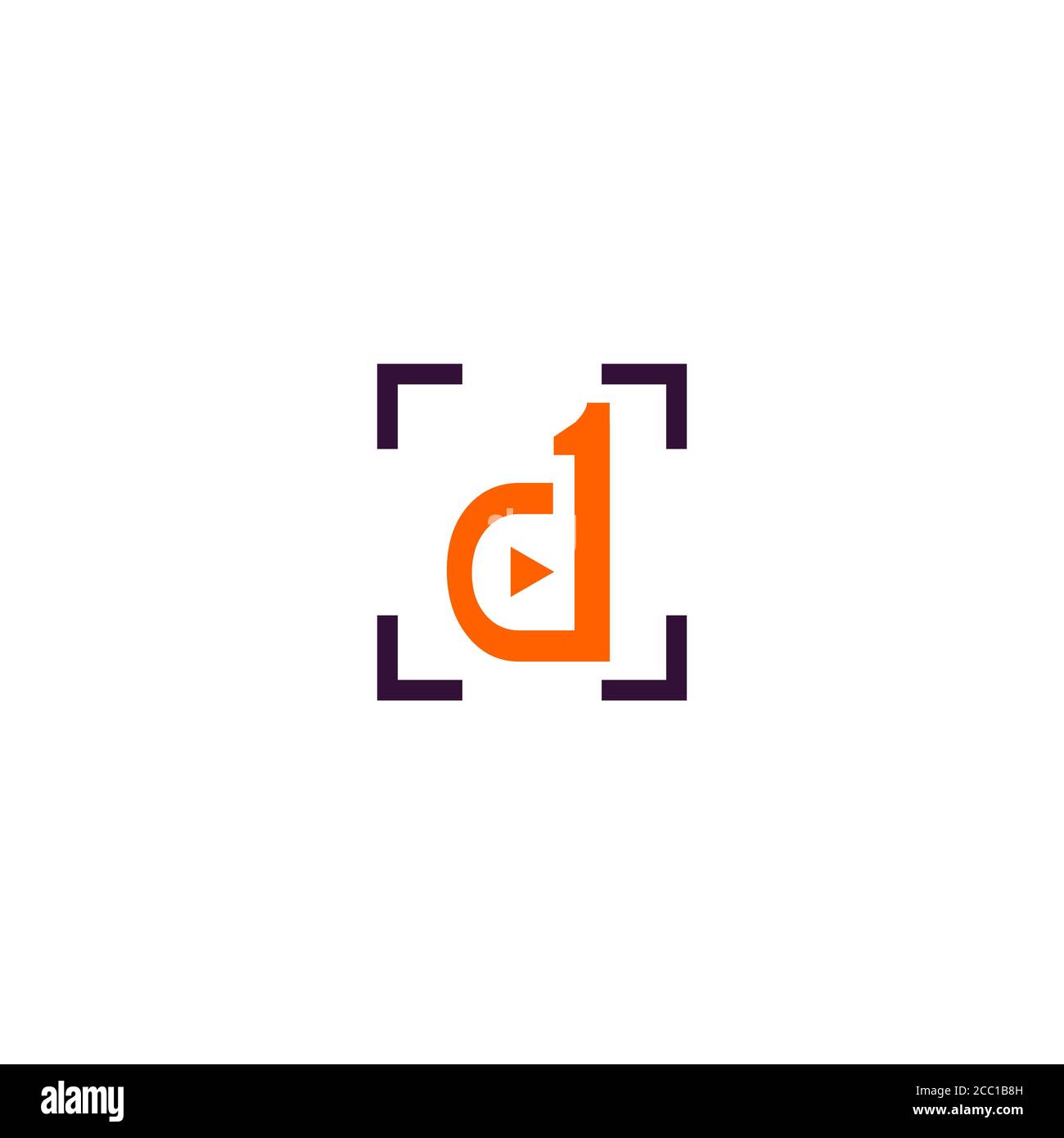 Design moderne, lettre D avec symbole de jeu. Lettre D de conception technologique pour votre entreprise. Illustration vectorielle EPS.8 EPS.10 Illustration de Vecteur