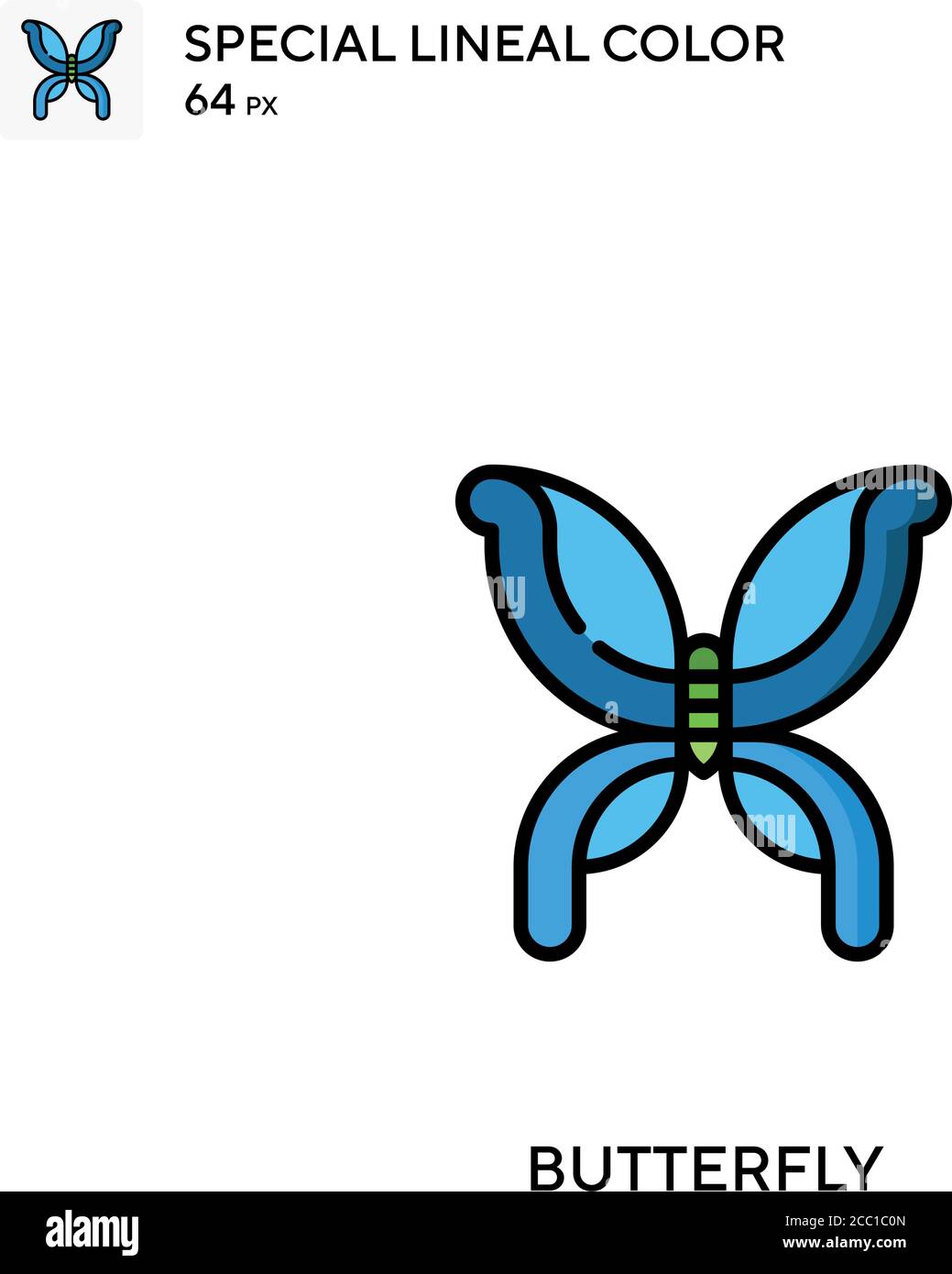 Papillon icône spéciale de vecteur de couleur de ligne. Icônes papillon pour votre projet d'entreprise Illustration de Vecteur