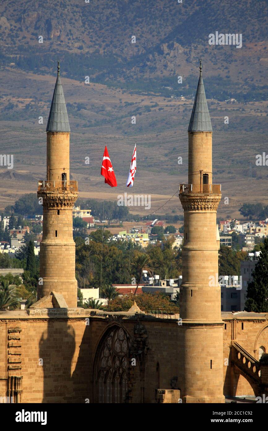 Chypre, Nicosie, la mosquée de Selim Banque D'Images