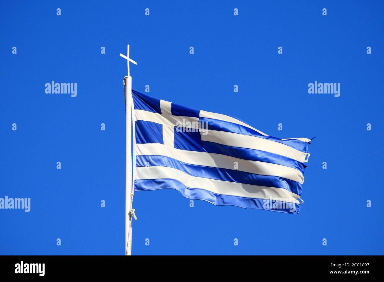 Chypre, drapeau grec Banque D'Images