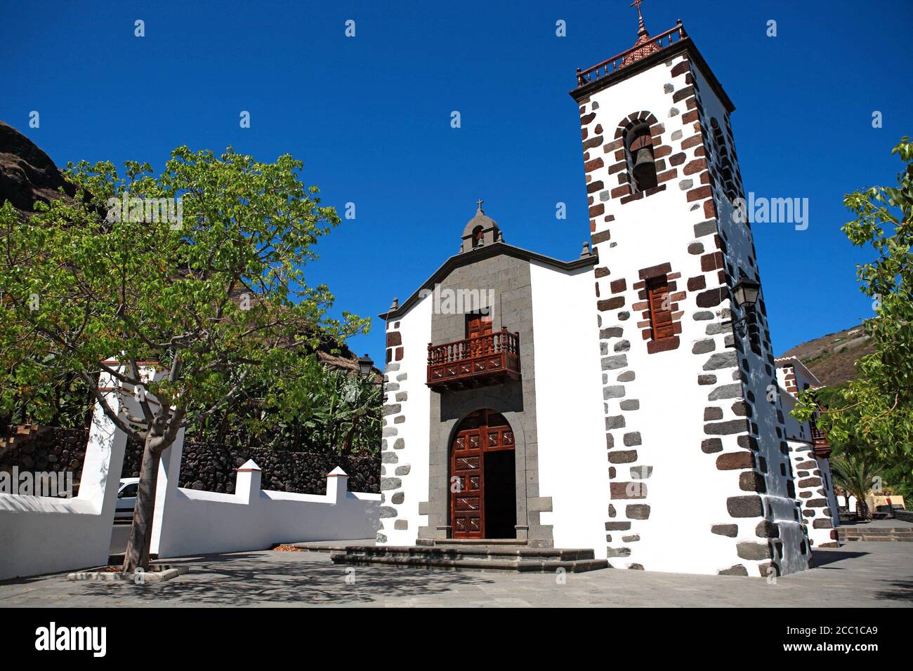 Espagne, Canaries, La Palma, Puerto Naos, Nuestra Senora de las Angustias church Banque D'Images