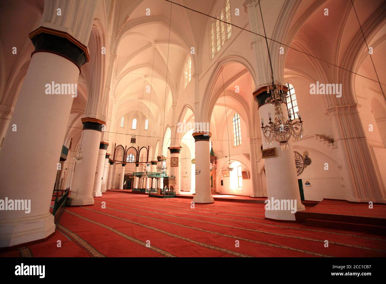 Chypre, Nicosie, à l'intérieur de la mosquée de Selim Banque D'Images