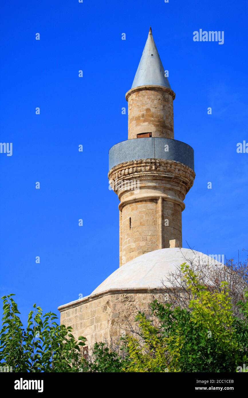 Chypre, Paphos, mosquée de Buyuk Cami Banque D'Images