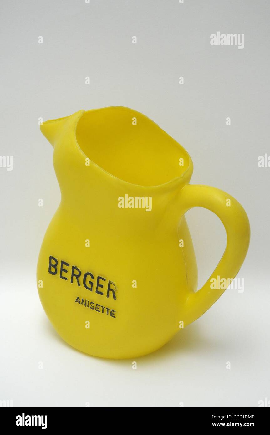 Pichet en plastique Berger vintage d'occasion Banque D'Images