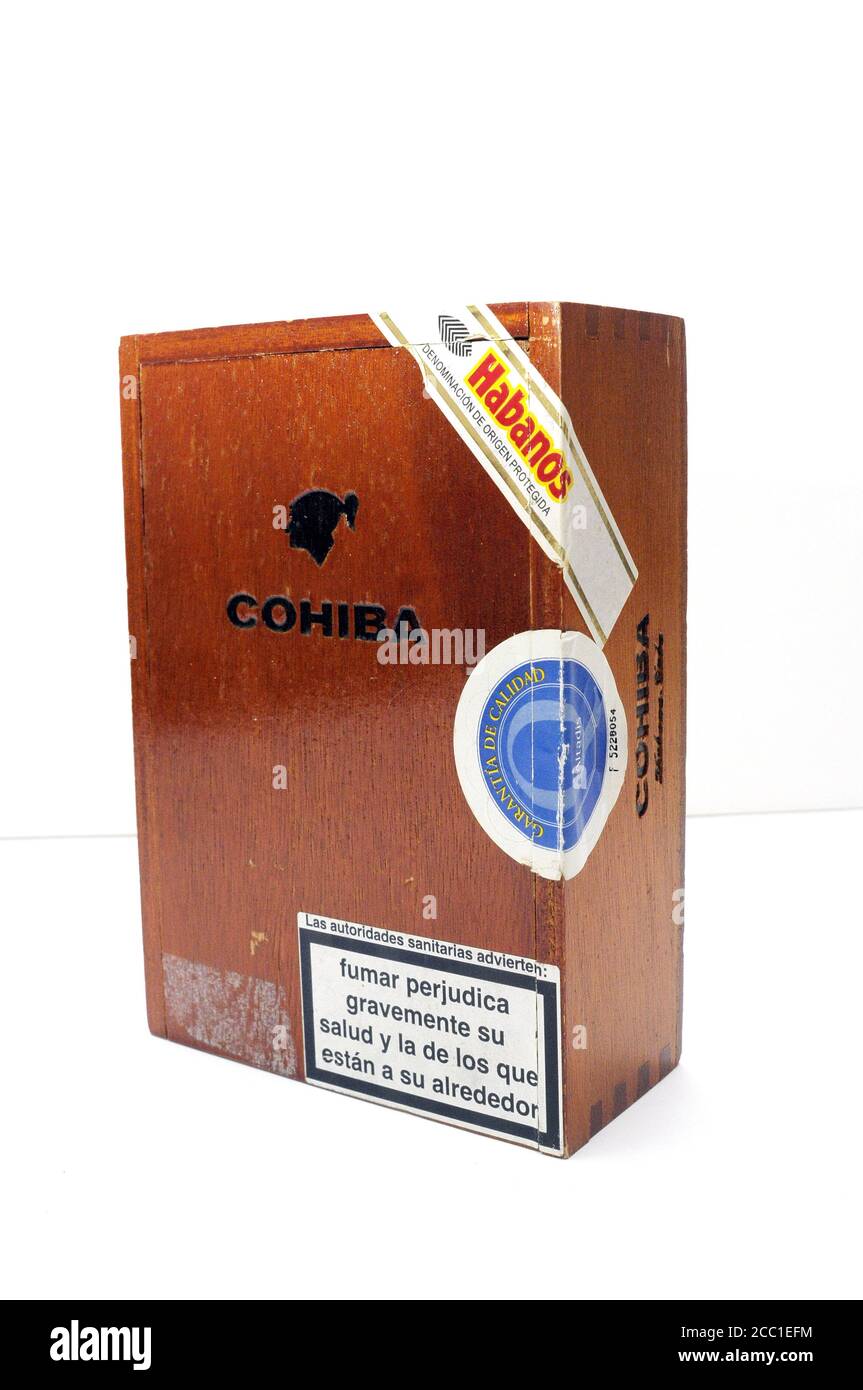 Cohiba cigares boîte en bois Siglo Banque D'Images