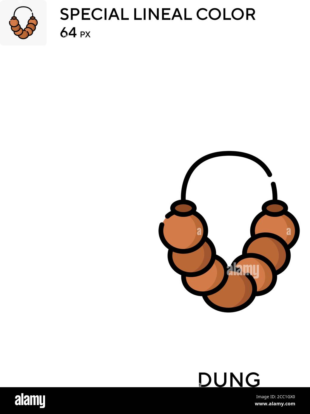 Dung icône spéciale de vecteur de couleur de ligne. Icônes Dung pour votre projet d'entreprise Illustration de Vecteur