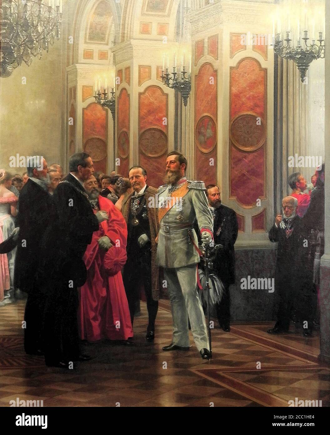 Werner Anton Von - Kronprinz Friedrich Auf DEM Hofball 1878 - École allemande - 19e siècle Banque D'Images