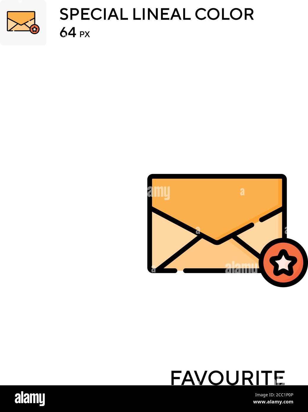 Icône de vecteur de couleur spécial de ligne favori. Icônes préférées pour votre projet d'entreprise Illustration de Vecteur