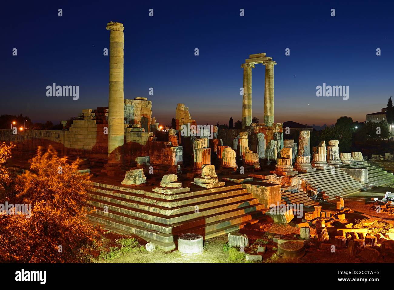 Turquie, vue du temple d'Apollon au site archéologique Banque D'Images