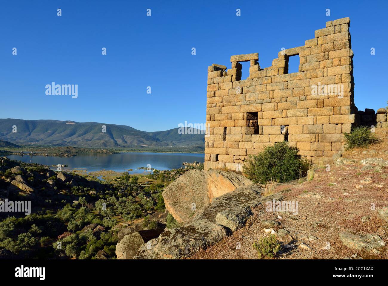 La Turquie, les murailles de la ville d'Héraclée par Latmus, Kapikiri, Bafa Lake Nature Park, province de Mugla Banque D'Images