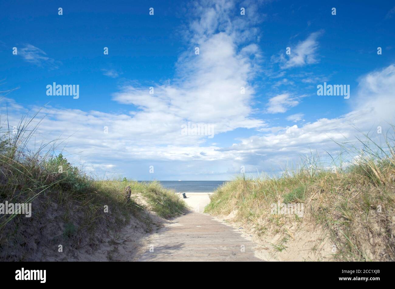 Allemagne, vue de la mer Baltique Usedom en été Banque D'Images
