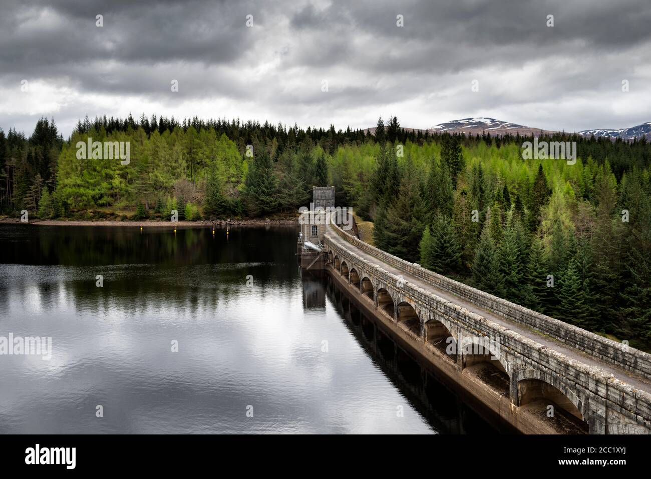 Royaume-uni, Ecosse, vue de barrage en maçonnerie Banque D'Images