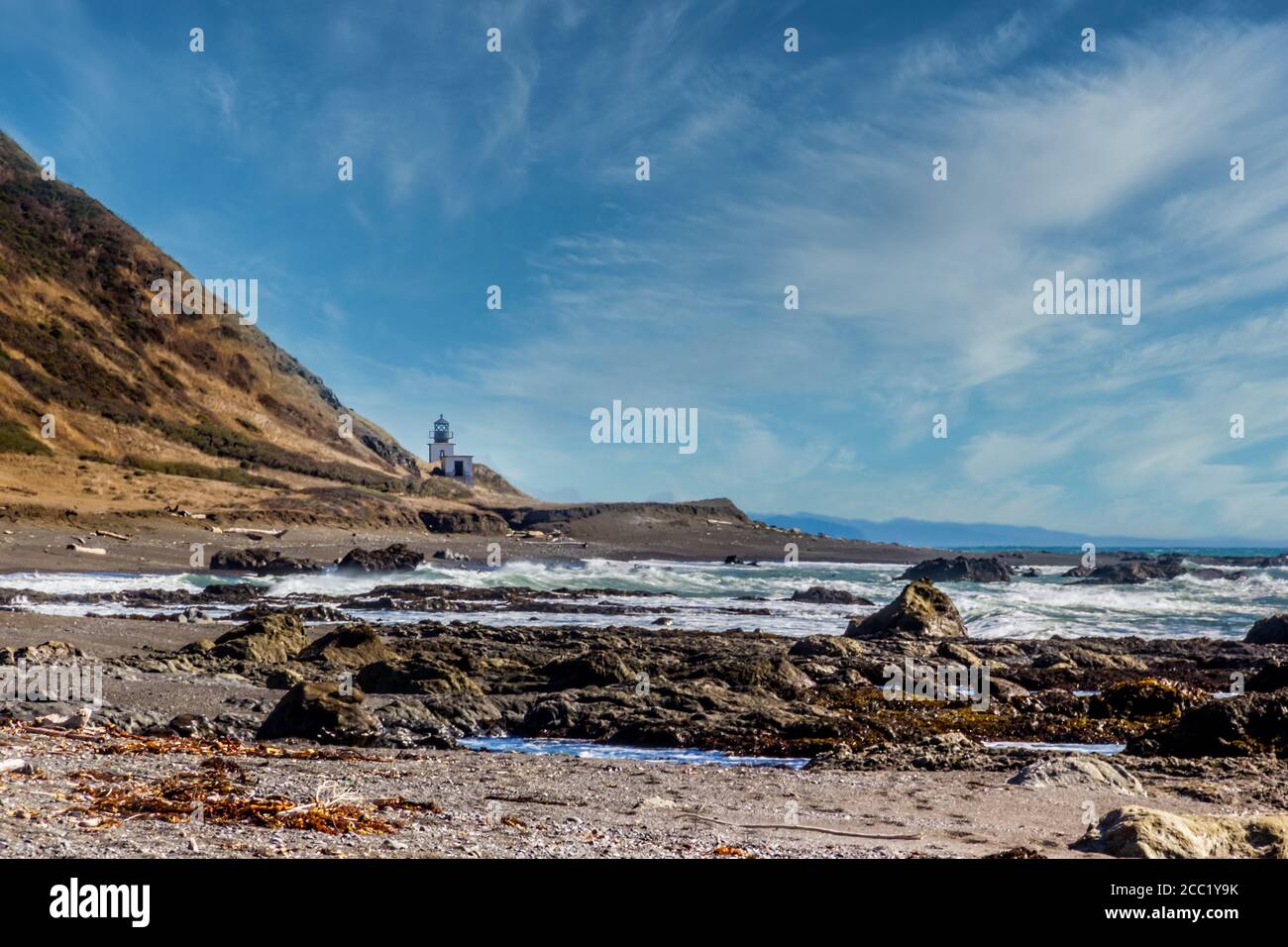 Abandonné Punta Gorda Lighthouse, coût perdu, Californie Etats-Unis Banque D'Images
