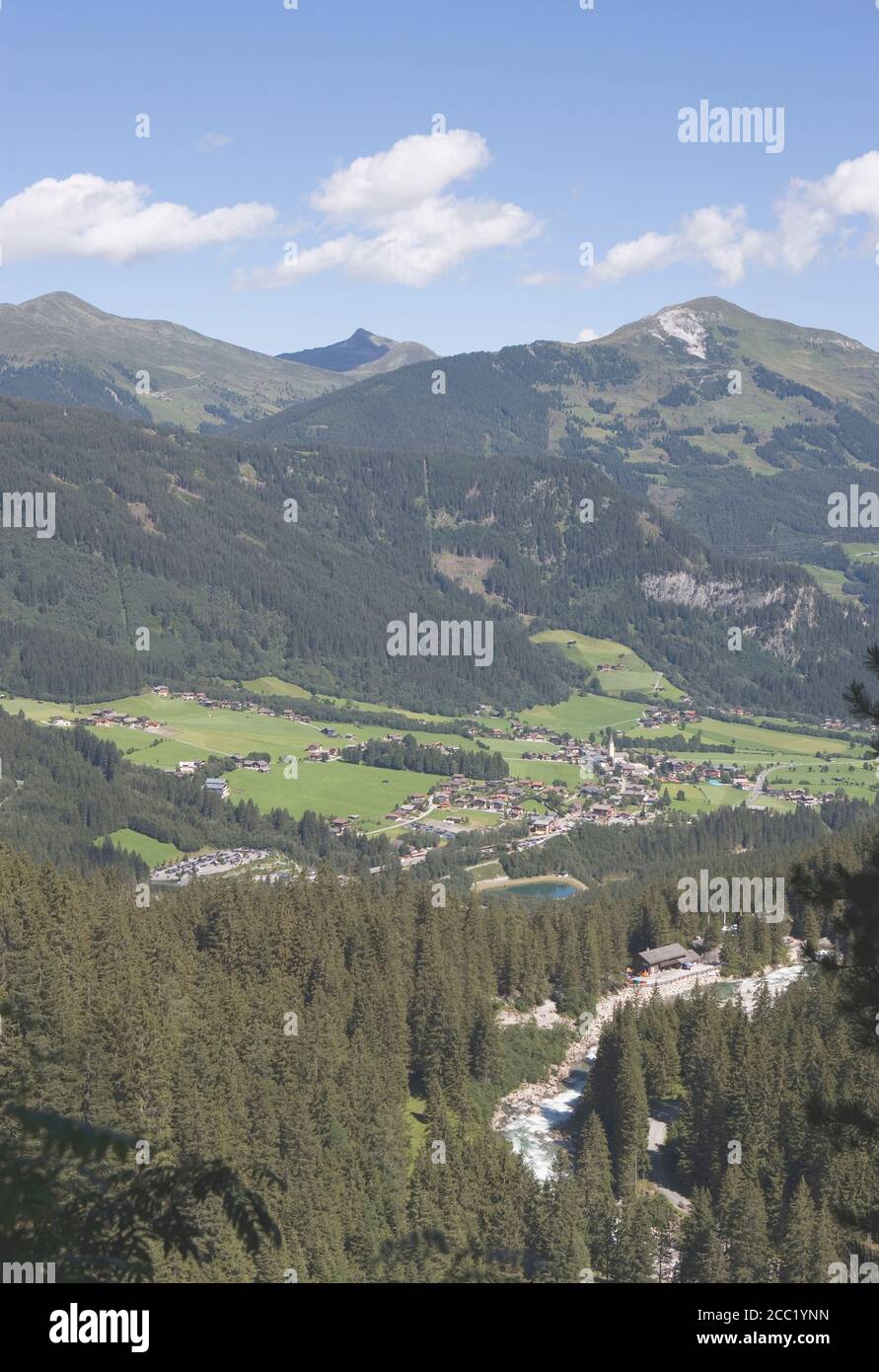 L'Autriche, de paysages de montagne, Chutes de Krimml Banque D'Images