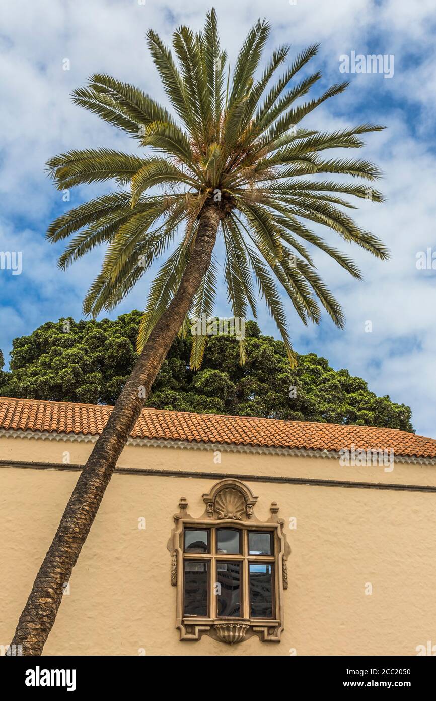 Espagne, vue sur le village des Canaries Banque D'Images