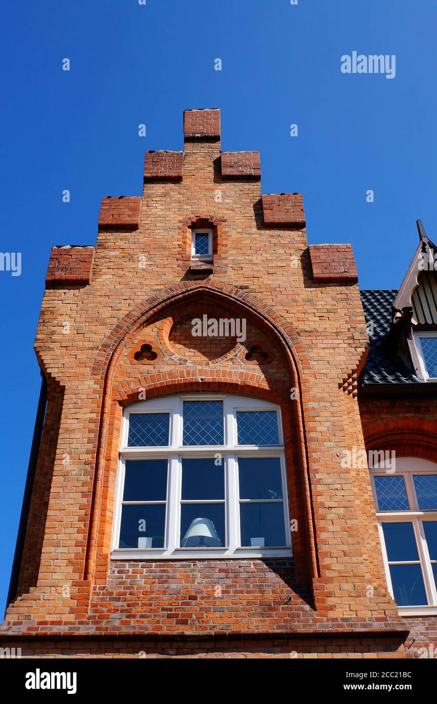 Allemagne, Bad Oeynhausen, pignon de maison historique Banque D'Images