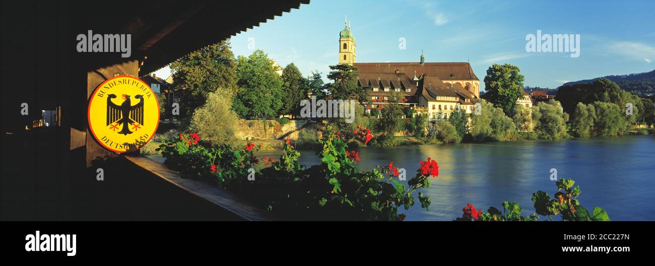 Allemagne, Bade-Wurtemberg, Bad Säckingen, Pont du Rhin Banque D'Images