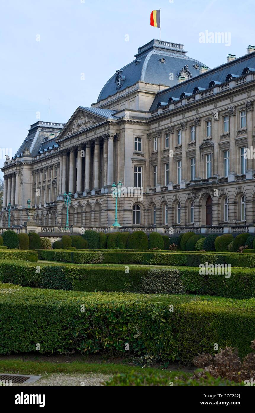 Belgique, Bruxelles, vue du Palais Royal de Bruxelles Banque D'Images