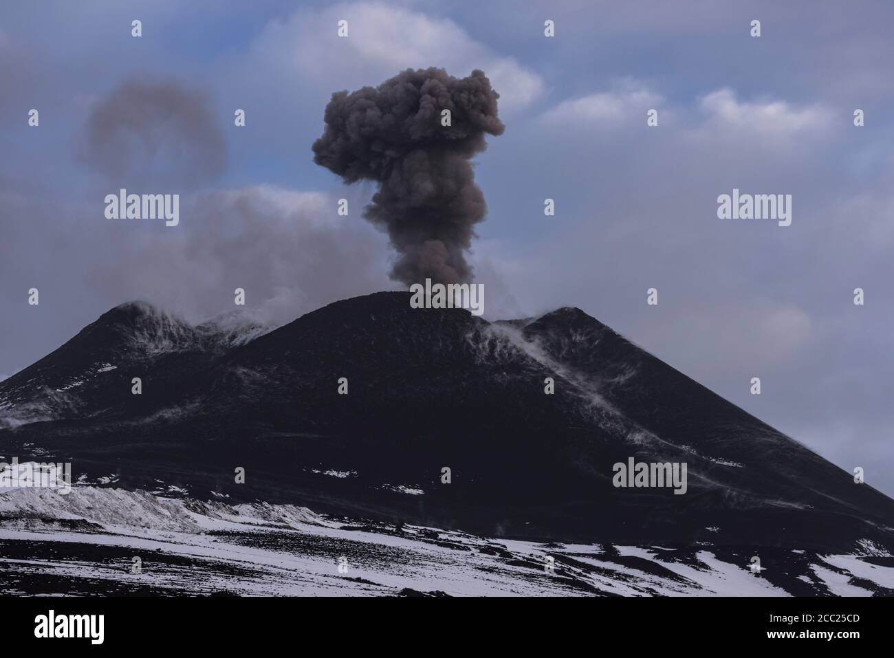 L'Italie, vue de l'éruption du Mont Etna Banque D'Images