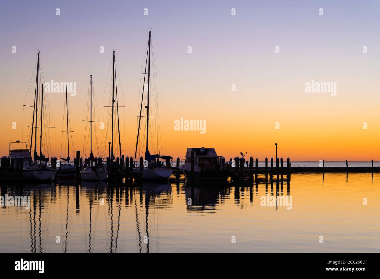 USA, Texas, Rockport Fulton marina à sunet Banque D'Images