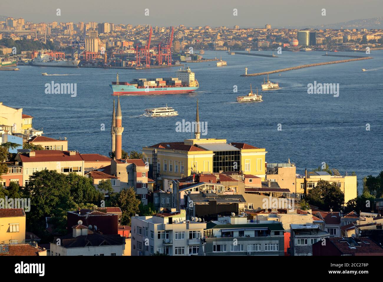 La Turquie, Istanbul, vue sur la mer de Marmara et d'Uskudar Banque D'Images