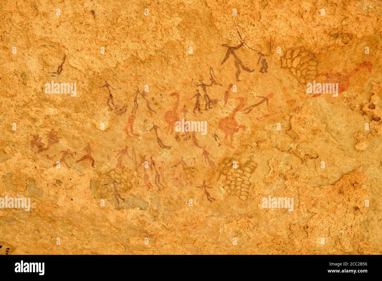L'Algérie, l'art rupestre néolithique à Tin Meskis Banque D'Images