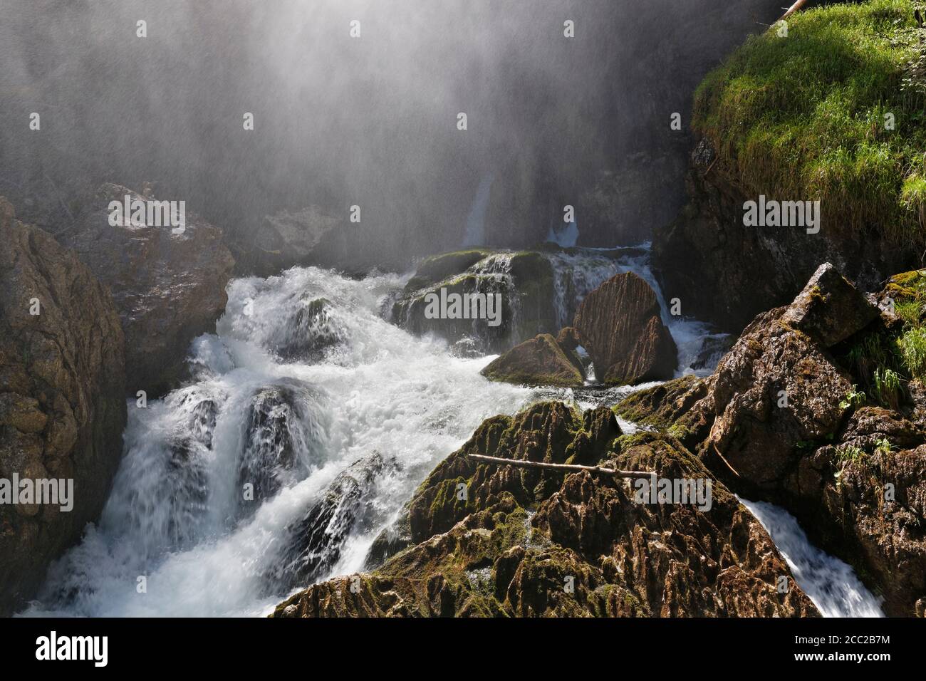 Autriche, Salzbourg, vue de Golling chute Banque D'Images
