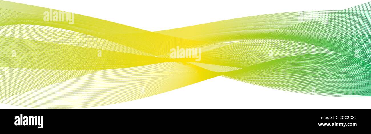 Arrière-plan abstrait d'onde de gradient jaune-vert transparent. Papier peint à motif effet fumée. Illustration vectorielle EPS10 de conception moderne. Illustration de Vecteur