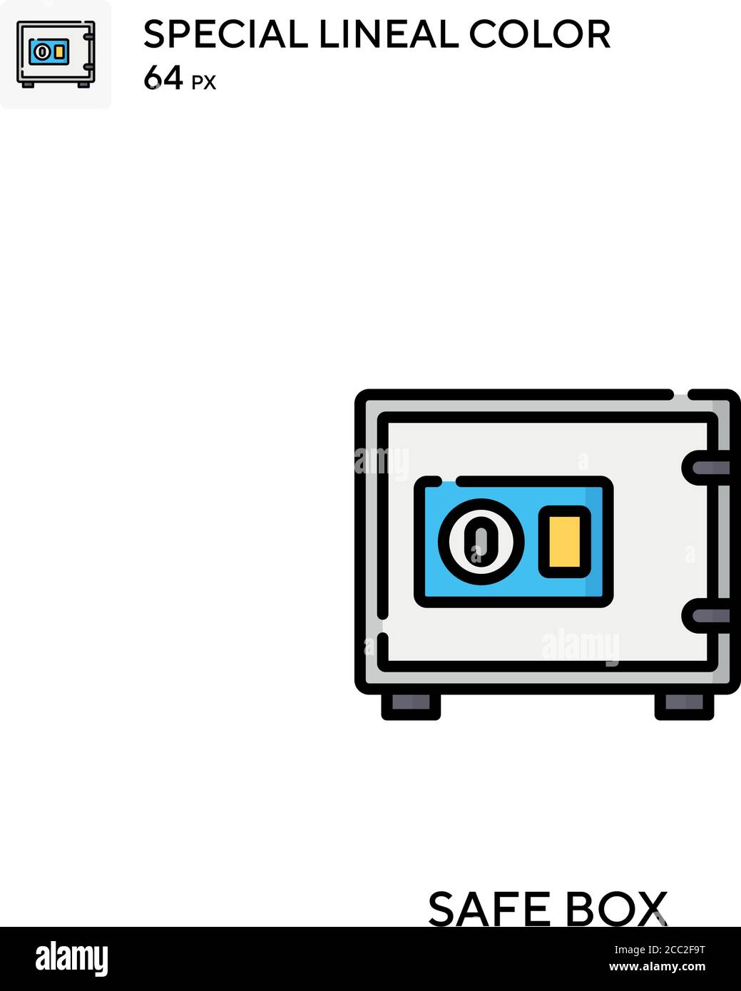 Case à cocher icône spéciale de vecteur de couleur de ligne. Icônes de coffre-fort pour votre projet d'entreprise Illustration de Vecteur