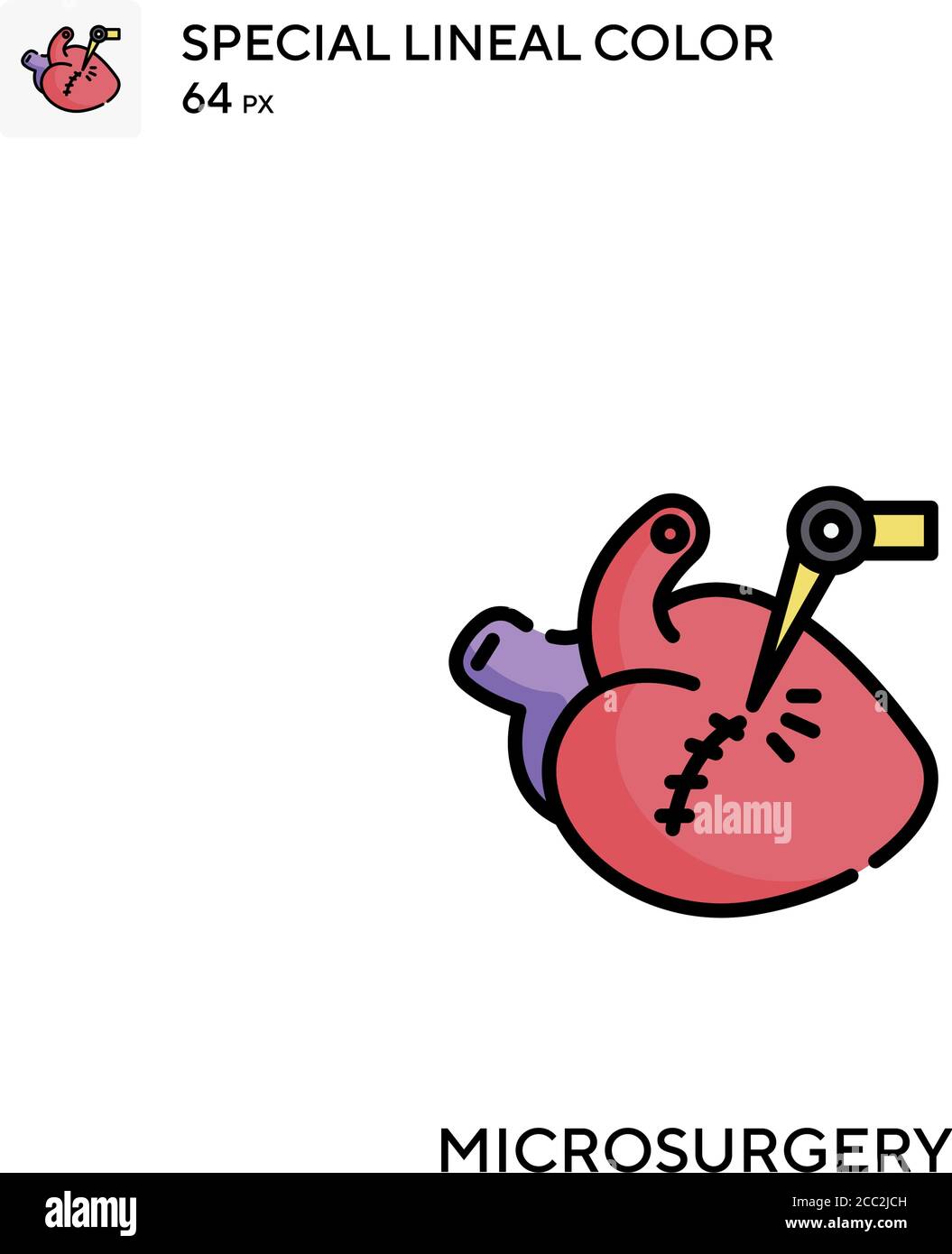 Microchirurgie icône spéciale de vecteur de couleur de lineal. Icônes de microchirurgie pour votre projet d'entreprise Illustration de Vecteur