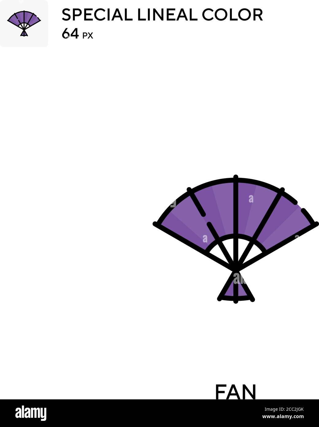 Icône de vecteur de couleur spécial de ligne de ventilateur. Icônes de ventilateur pour votre projet d'entreprise Illustration de Vecteur
