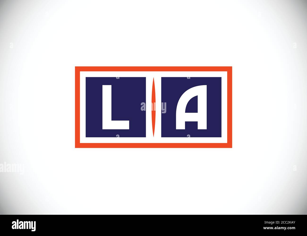Premier monogramme lettre L A logo Design Vector Template. L UN logo monogramme. Illustration de Vecteur