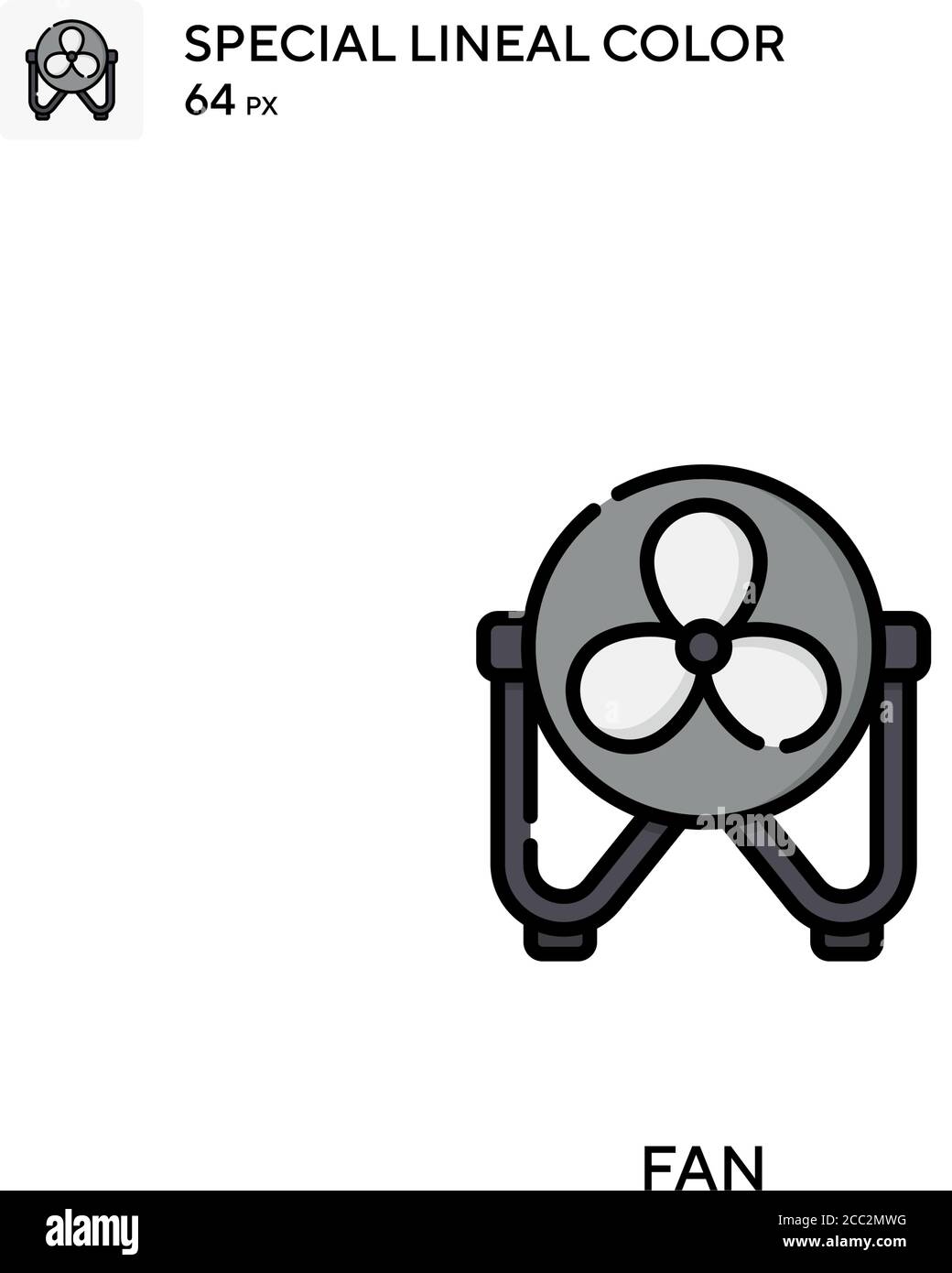Icône de vecteur de couleur spécial de ligne de ventilateur. Icônes de ventilateur pour votre projet d'entreprise Illustration de Vecteur