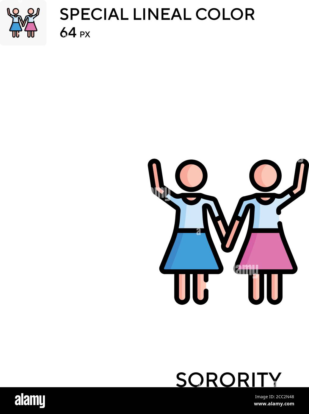 Sororité icône de vecteur de couleur spécial linéaire. Icônes de sororité pour votre projet d'entreprise Illustration de Vecteur Sororité icône de vecteur de couleur spécial linéaire. Icônes de sororité pour votre projet d'entreprise Illustration de Vecteur