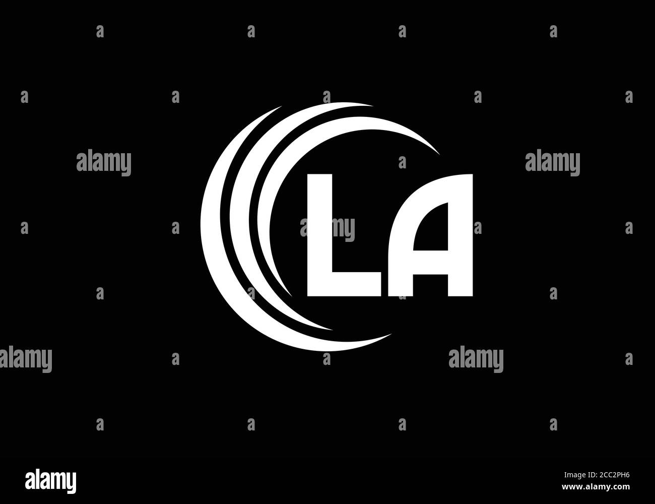 Premier monogramme lettre L A logo Design Vector Template. L UN logo monogramme. Illustration de Vecteur