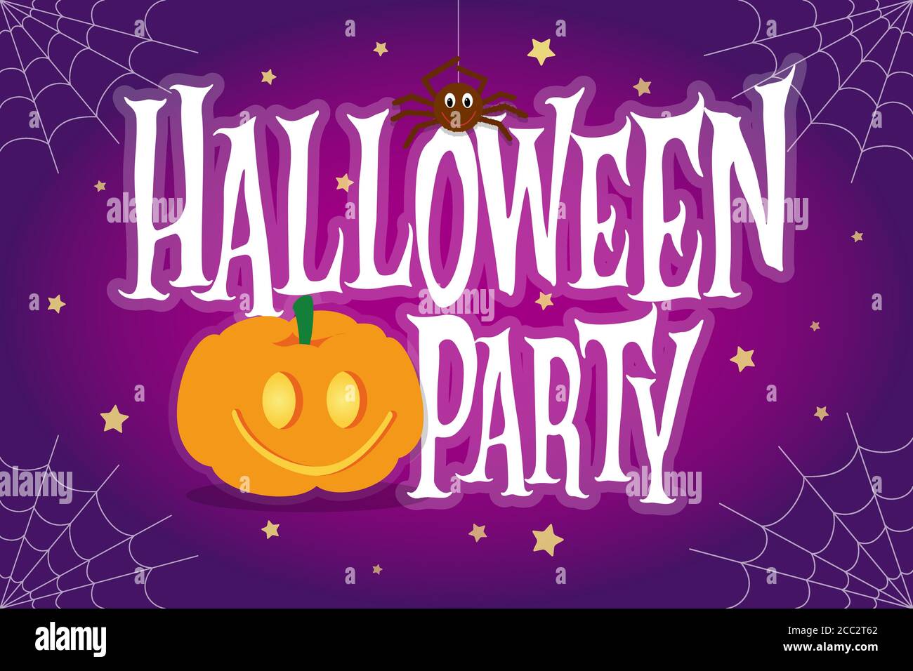 Lettrage fête Halloween. Illustration vectorielle mignonne pour prospectus ou invitation Illustration de Vecteur