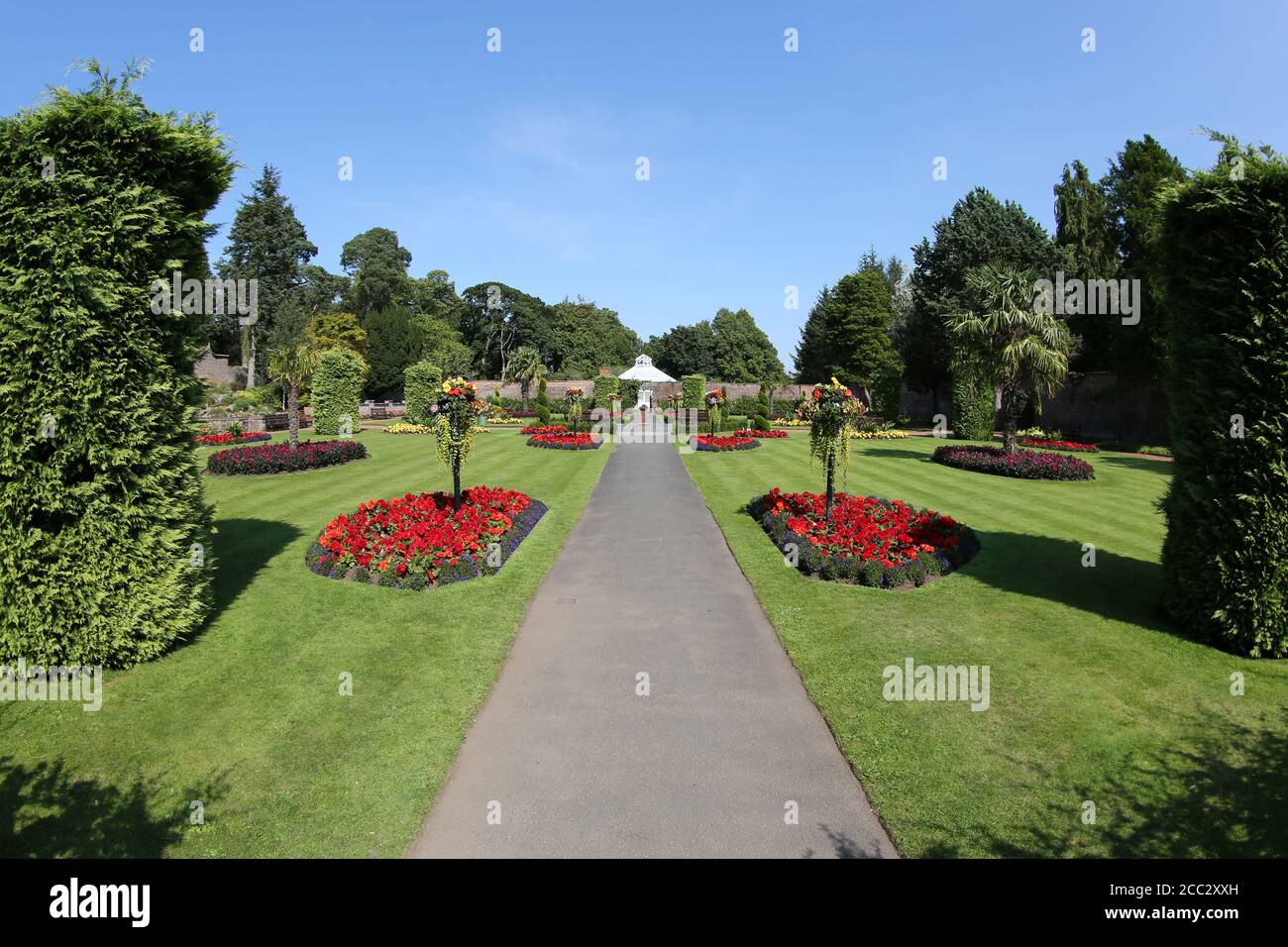 Ayr, Ayrshire, Écosse, jardin clos dans le parc public de Belleisle août 2020 crédit : Alister Firth Banque D'Images