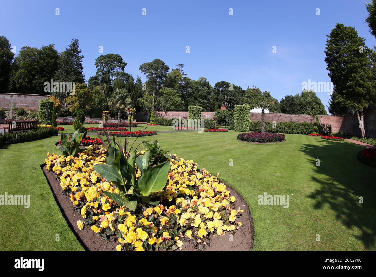 Ayr, Ayrshire, Écosse, jardin clos dans le parc public de Belleisle août 2020 crédit : Alister Firth Banque D'Images